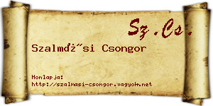 Szalmási Csongor névjegykártya